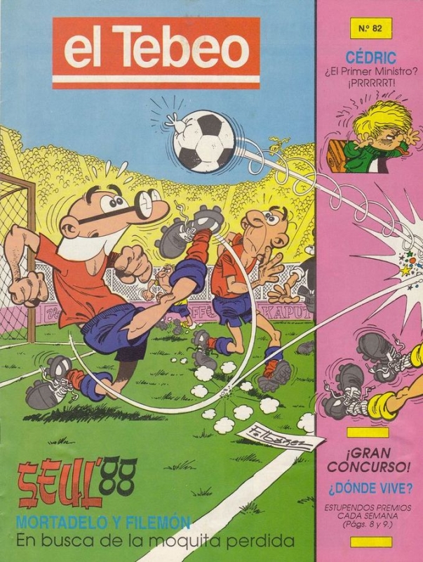 Zz VENDIDO COMIC EL TEBEO Nº 82 MORTADELO Y FILEMON SEUL'82, CEDRIC, 13 RUE DEL PERCEBE, ETC.  VENDIDO